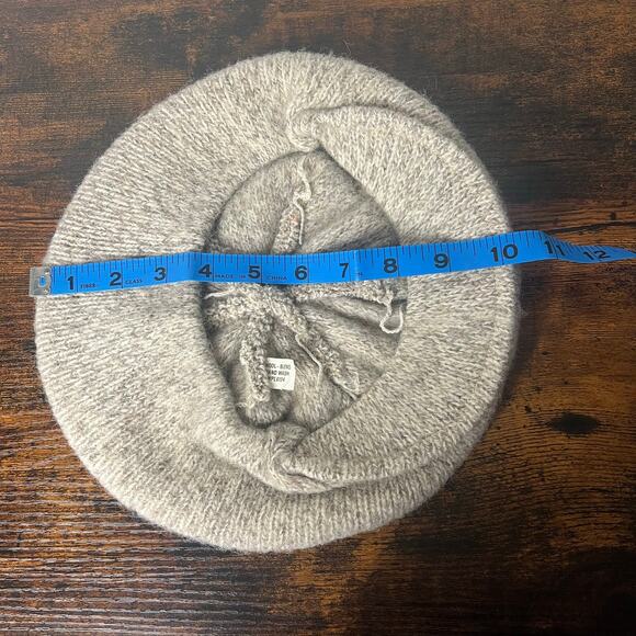 Vintage Unbranded Speckled Taupe Wool Blend Beret Style Newsboy Hat Academia - Picture 7 of 7